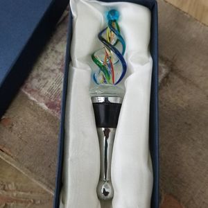 Bottle Top, Glass and Chrome  NWOT